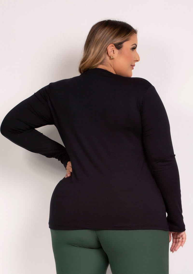 BABY LOOK MANGA LONGA PLUS SIZE - Pavin Online