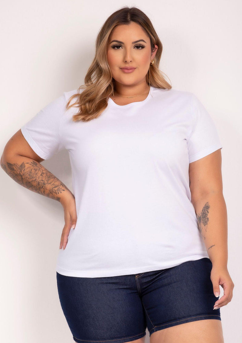 BABY LOOK BÁSICA PLUS SIZE - Pavin Online