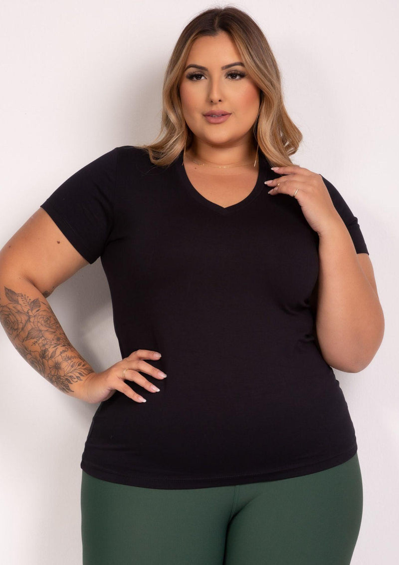 BABY LOOK PLUS SIZE DE VISCOLYCRA - Pavin Online